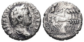 Titus as Caesar, AD 72-73. AR, Denarius. 3.05 g. 16.03 mm. Antioch.
Obv: T CAES IMP VESP PON TR POT. Bust of Titus, laureate and draped, right.
Rev: T...