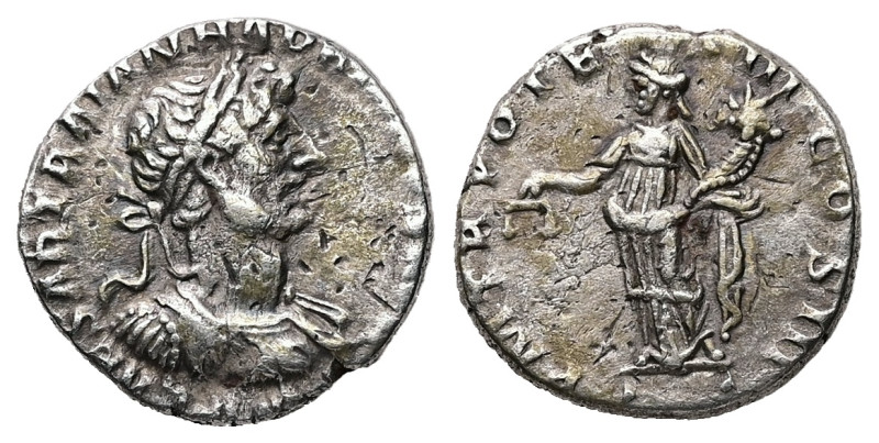 Hadrian, AD 117-138. AR, Denarius. 2.52 g. 17.44 mm. Antioch.
Obv: IMP CAESAR T...