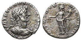 Hadrian, AD 117-138. AR, Denarius. 2.52 g. 17.44 mm. Antioch.
Obv: IMP CAESAR TRAIAN HADRIANVS AVG. Bust of Hadrian, laureate, cuirassed, right.
Rev...