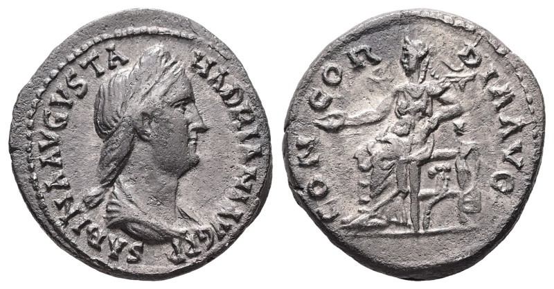 Sabina, AD 128-136/7. AR, Denarius. 3.13 g. 18.07 mm. Rome.
Obv: SABINA AVGVSTA ...
