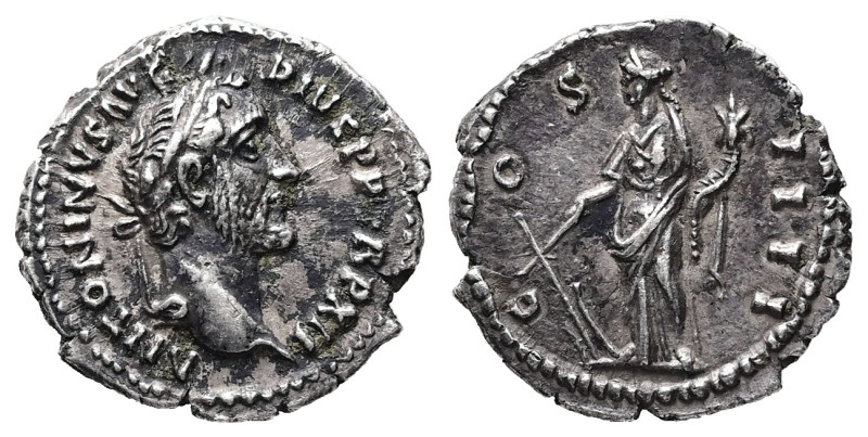 Antoninus Pius, AD 138-161. AR, Denarius. 3.02 g. 19.95 mm. Rome.
Obv: ANTONINVS...