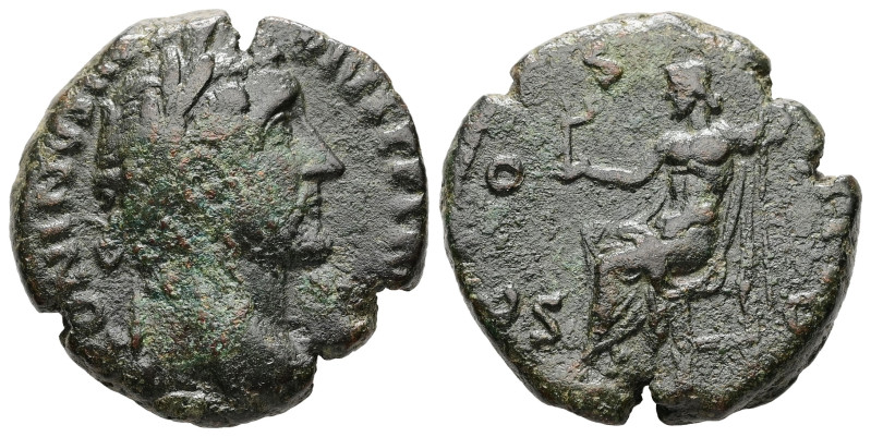 Antoninus Pius, AD 138-161. AE, As. 11.28 g. 24.96 mm. Rome.
Obv: ANTONINVS AVG ...