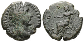 Antoninus Pius, AD 138-161. AE, As. 11.28 g. 24.96 mm. Rome.
Obv: ANTONINVS AVG PIVS P P [TR P XIX]. Head of Antoninus Pius, laureate, right.
Rev: COS...