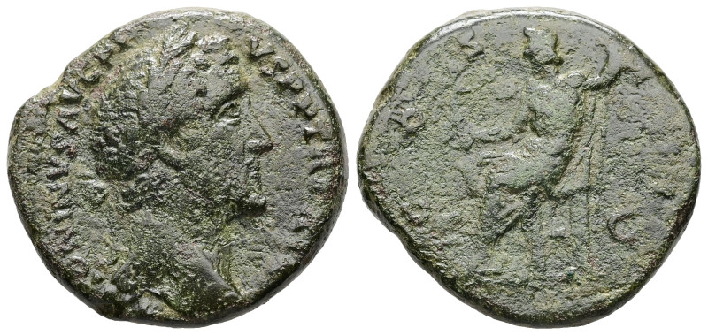 Antoninus Pius, AD 138-161. AE, As. 12.80 g. 27.02 mm. Rome.
Obv: ANTONINVS AVG ...