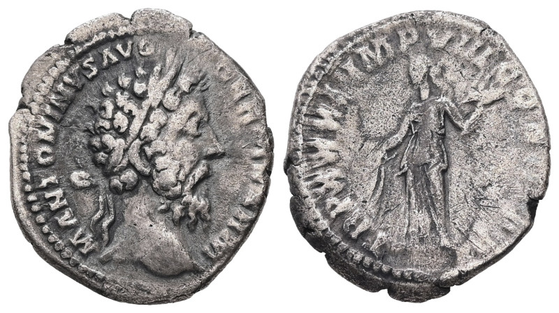 Marcus Aurelius, AD 161-180. AR, Denarius. 3.07 g. 19.23 mm. Rome.