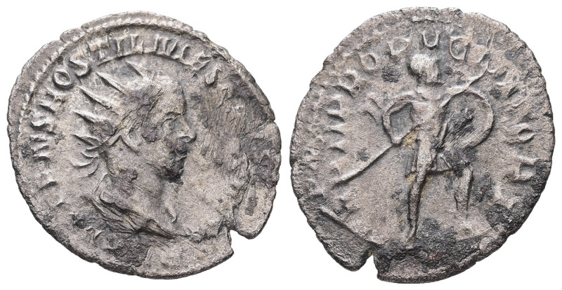 Hostilian as Caesar, AD 250-251. AR, Antoninianus. 2.70 g. 23.75 mm. Rome.
Obv: ...