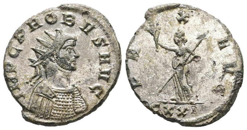 Probus, AD 276-282. AR, Antoninianus. 3.04 g. 22.87 mm. Ticinum.
Obv: IMP C PROB...