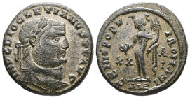 Diocletian, 284-305 AD. AE, Follis. 9.79 g. 25.41 mm. Alexandria.
Obv: IMP C C VAL DIOCLETIANVS P F AVG: Head of Diocletian, laureate, right.
Rev: GEN...