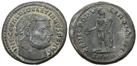 Diocletian, 284-305 AD. AE, Follis. 10.89 g. 29.17 mm. Nicomedia.
Obv: IMP C C VAL DIOCLETIANVS P F AVG: Head of Diocletian, laureate, right.
Rev: G...