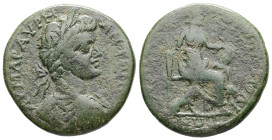 MOESIA INFERIOR, Marcianopolis. Caracalla, AD 198-217. AE. 10.54 g. 26.59 mm.
Obv: AY MAΡ AYΡ ANTΩN[INOC]. Laureate, draped and cuirassed bust of Cara...