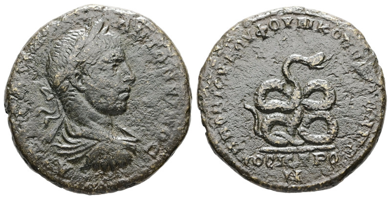 Moesia, Nicopolis ad Istrum. Elagabalus, AD 218-222. AE. 11.64 g. 26.48 mm. Titu...