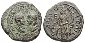 MOESIA INFERIOR, Odessus. Gordian III, with Tranquillina, AD 238-244. AE. 12.18 g. 28.02 mm.
Obv: ΑΥΤ Κ Μ ΑΝΤ ΓΟΡΔΙΑΝΟϹ ΑΥΓ ϹΕ ΤΡΑΝΚΥΛΛΕΙΝΑ. Confront...