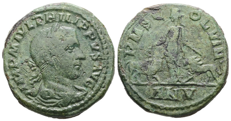 Moesia Superior, Viminacium. Philip I, AD 243/4. AE. 16.34 g. 29.70 mm.
Obv: IMP...