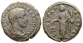 Thrace, Deultum. Severus Alexander, AD 222-235. AE. 8.15 g. 23.40 mm.
Obv: IMP C M AVR SEV ALEXAND AVG. Laureate, draped and cuirassed bust of Severus...