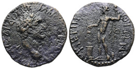 Thrace, Perinthus. Domitian, AD 81-96. AE. 8.98 g. 25.78 mm. 
Obv: ΑΥΤΟΚ ΚΑΙΣΑΡ ΔΟΜΙΤΙΑΝΟΣ ΣΕΒ ΓΕΡ. Laureate head of Domitian, right.
Rev: ΠΕΡΙΝΘΙΩΝ. ...