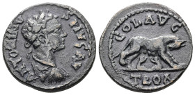 Troas, Alexandria. Caracalla, AD 198–217. AE. 7.36 g. 23.22 mm.
Obv: ANTONINVS PIVS AVG. Laureate, draped and cuirassed bust of Caracalla, right.
Rev:...