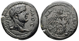 Lydia, Philadelphia. Pseudo-autonomous, c. AD 3rd century. AE. 6.66 g. 24.23 mm.
Obv: ΔΗΜΟC. Head of Demos, right.
Rev: ΦΙΛΑΔΕΛΦΕΩΝ. Nike on globe sta...