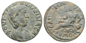 Lydia, Saitta. Tranquillina, AD 241-244. AE. 5.28 g. 20.82 mm. 
Obv: ΦΟΥΡ ΤΡΑΝΚΥΛΛΕΙΝΑ ϹΑ. Diademed and draped bust of Tranquillina, right.
Rev: ϹΑΙΤΤ...