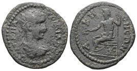 Phrygia, Acmoneia. Gordian III, 238-244 AD. AE. 5.49 g. 25.32 mm.
Obv: ΑΥΤ Κ Μ ΑΝΤ ΓΟΡΔΙΑΝΟϹ. Radiate and cuirassed bust of Gordian III, right.
Rev: Α...