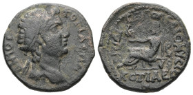 Phrygia, Cotiaeum. Pseudo-autonomous, Time of Gallienus AD 254-268. AE. 7.32 g. 23.64 mm. Diogenes, son of Dionysios, Archon.
Obv: ΔΗΜΟϹ ΚΟΤΙΑΕΩΝ. Dia...