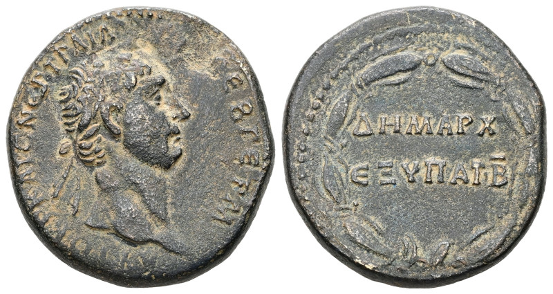 Syria, Antioch. Trajan, AD 98-117. AE. 12.72 g. 25.94 mm.
Obv: ΑΥΤΟΚΡ ΚΑΙϹ ΝΕΡ Τ...