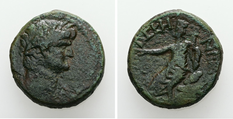 Syria, Damascus. Nero, AD 65/6. AE. 11.89 g. 23.63 mm.
Obv: Laureate head of Ner...