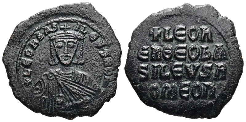 Leo VI the Wise, AD 886-912. AE, Follis. 9.00 g. 29.75 mm. Constantinople.
Obv:...
