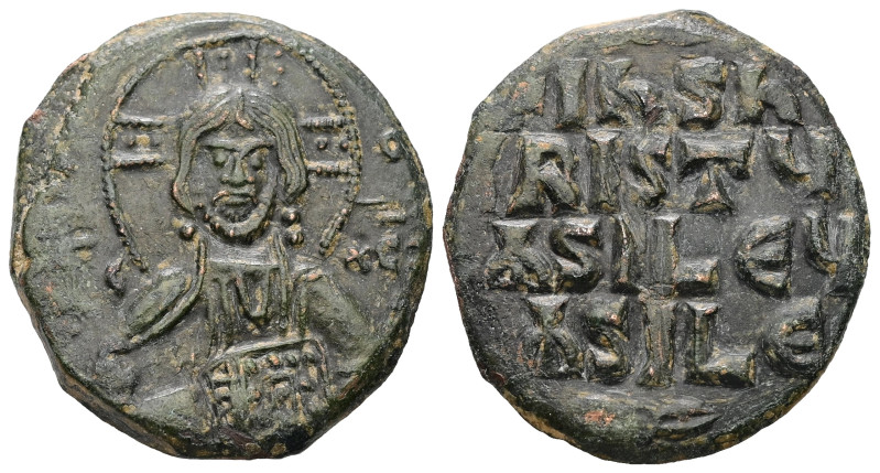 Anonymous Follis, Class A2. Basil II and Constantine VIII, AD 976-1025. AE, Foll...