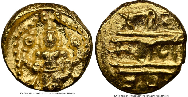 Vijayanagar. Venkatapiraya III gold Pagoda ND (1630-1642) MS64 NGC, Fr-372. 3.43...