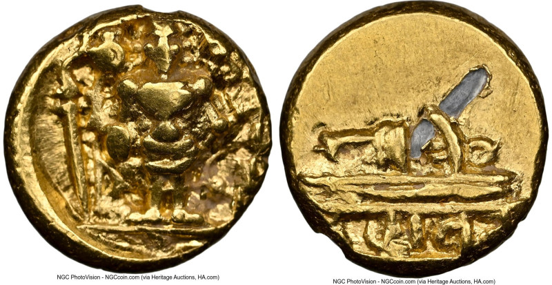 Vijayanagar. Venkatapiraya III gold Pagoda ND (1630-1642) AU Details (Damaged) N...