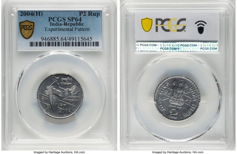 Republic Specimen Experimental Pattern 2 Rupees 2004-(h) SP64 PCGS, KM-Unl. (see...