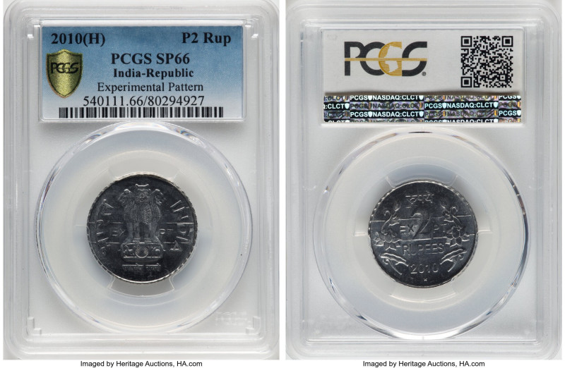 Republic Specimen Experimental Pattern 2 Rupees 2010-(h) SP66 PCGS, KM-Unl. HID0...