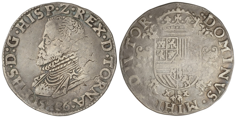 Spanish Monarchy

Philip II

1/2 Escudo (1/2 Filipsdaalder). 1586. TOURNAI. ...