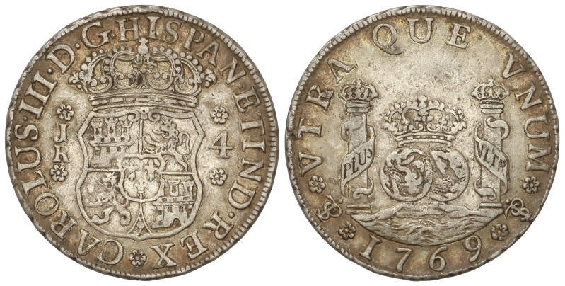 Spanish Monarchy

Charles III

4 Reales. 1769/8. POTOSÍ. J.R. 13,32 grs. Col...