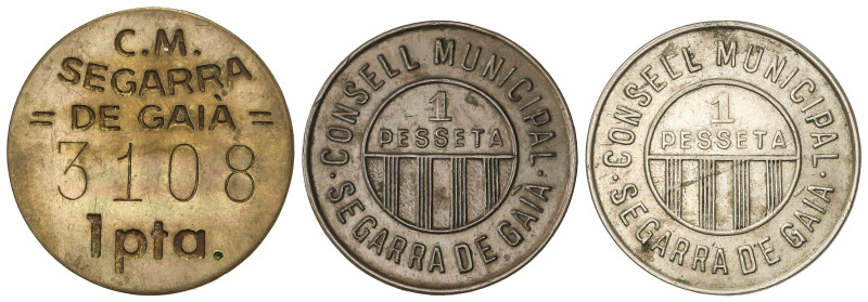 Peseta Period

Local Issues of the Civil War

Serie 3 monedas 1 Pesseta. C.M...