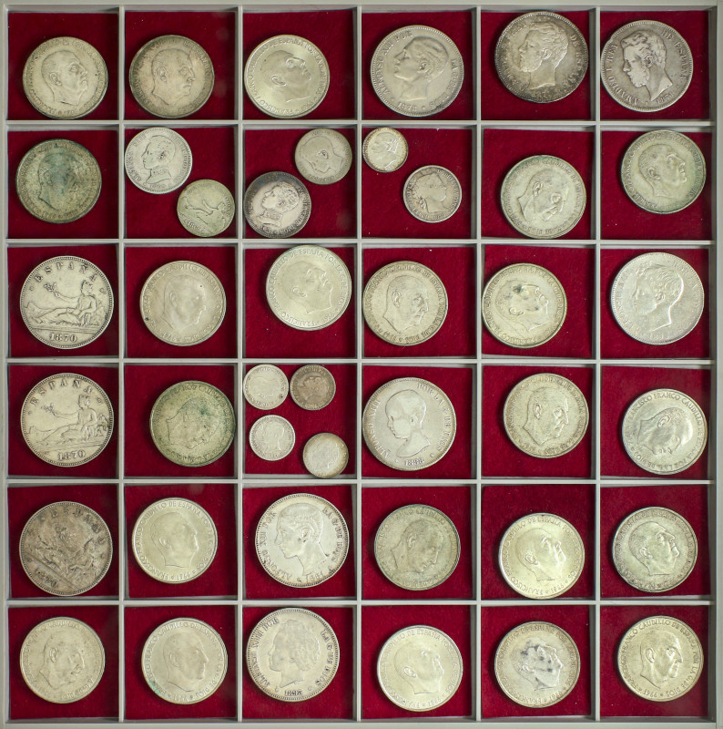 Lots and Collections

Lote 65 monedas 50 Céntimos a 100 Pesetas. 1859 a 1966. ...