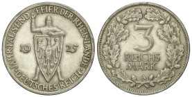 World Coins

Germany

3 Mark. 1925-A. REPÚBLICA DE WEIMAR. BERLÍN. 14,78 grs. AR. Milenario Rhineland. (Leves golpecitos). KM-46. EBC-.