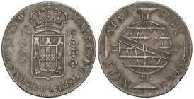 World Coins

Brazil

960 Reis. 1810R. JOAO PRINCE REGENT. RIO DE JANEIRO. 26,68 grs. AR. Acuñada sobre una moneda de 8 reales. Pátina. KM-307.1. M...