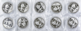 World Coins

China

Lote 10 monedas 10 Yuan. 1990. AR. Panda a derecha sobre roca. En sobrecitos originales. KM-276. PROOF.