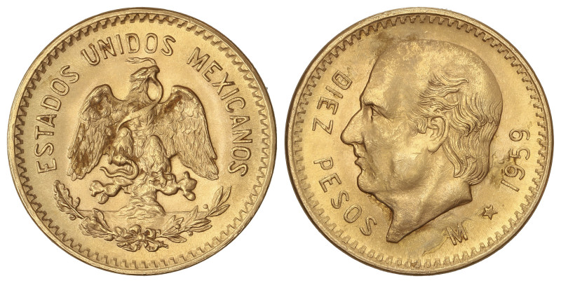 World Coins

Mexico

10 Pesos. 1959. 8,31 grs. AU (900). Hidalgo. Reacuñació...