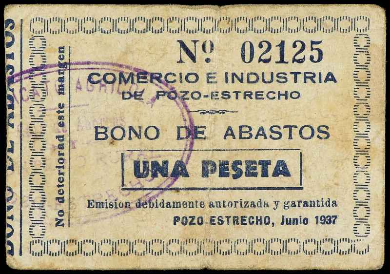 Paper Money of the Civil War

Murcia

1 Peseta. Junio 1937. Comercio e Indus...