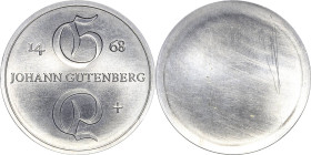 Fehlprägungen, Proben und Abschläge
 1 Mark 1968. Gutenberg. Einseitiger Aluminiumabschlag des Avers Jaeger 1523 A Auflagenhöhe: 300 Exemplare. Selte...