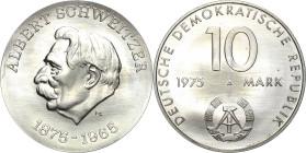 Fehlprägungen, Proben und Abschläge
 1 Mark 1975. Schweitzer. Avers wie Jaeger 1554 und Revers wie Jaeger 1557 Jaeger 1554 P 1 Selten. Fein zaponiert...