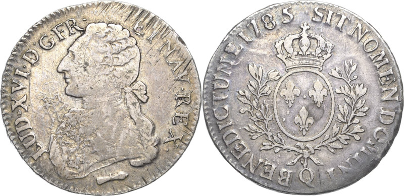 Frankreich
Ludwig XVI. 1774-1793 Écu aux lauriers 1785, Q-Perpignan Gadoury 356...