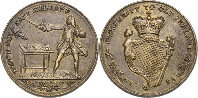 Großbritannien
George II. 1727-1760 Bronzemedaille 1755. Gegen die Besteuerung ...