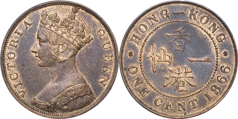 Hongkong
Victoria 1837-1901 Cent 1866. KM 4.1 Vorzüglich-Prägefrisch