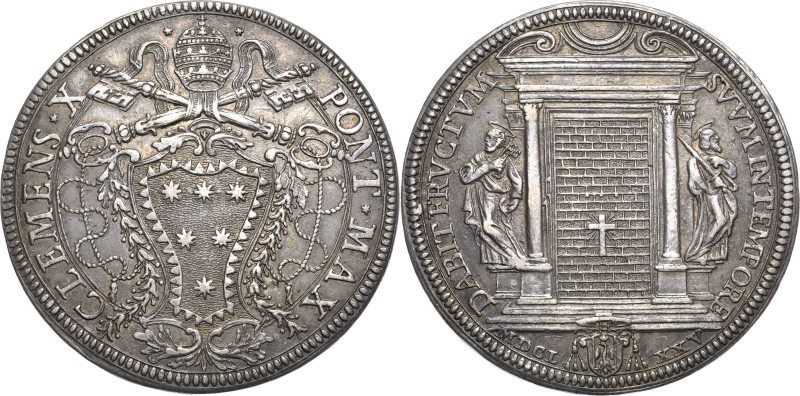 Italien-Kirchenstaat/Vatikanstadt
Clemens X. 1670-1676 Piastra 1675, Rom Heilig...