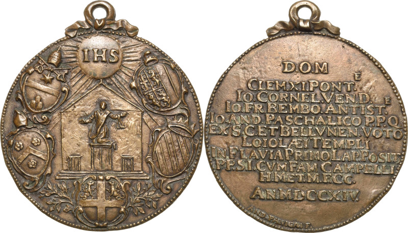 Italien-Medaillen
 Bronzegussmedaille 1714 (Andrea Panigai) Auf die Grundsteinl...