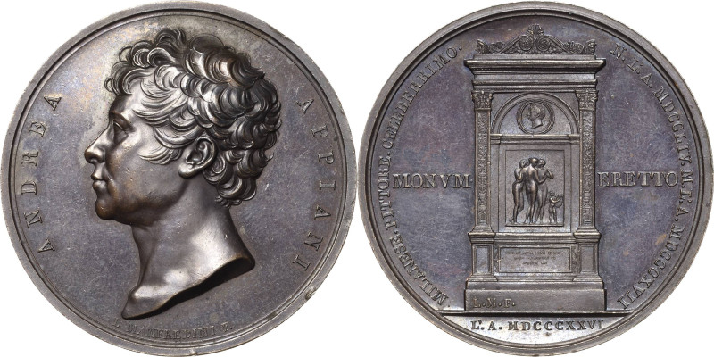 Italien-Medaillen
 Bronzemedaille 1826 (Manfredini) Auf den Maler Appiani. Kopf...