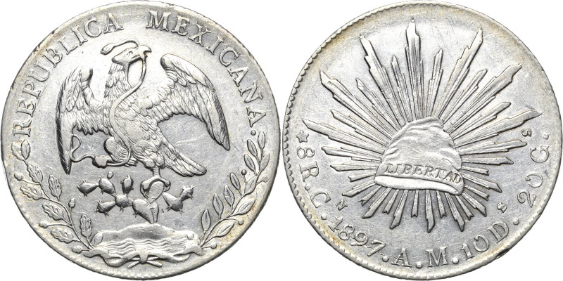 Mexiko
2. Republik seit 1867 8 Reales 1897, CN/AM-Culiacan KM 377.3 Vorzüglich